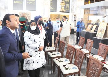 RAIS SAMIA ATEMBELEA JENGO JIPYA LA MAKUMBUSHO KATIKA MJI MPYA WA SERIKALI CAIRO