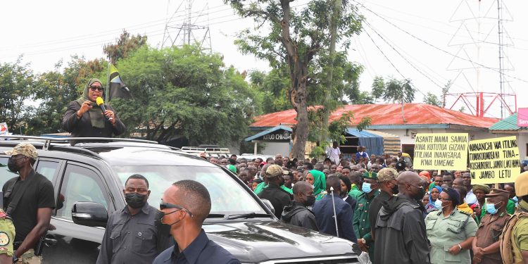 RAIS SAMIA AKISALIMIANA NA WANANCHI WA LAMADI BUSEGA MWANZA