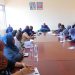Watendaji wa Idara ya Uratibu wa Shughuli za SMZ Dodoma wakimsikiliza kwa makini Makamu wa Pili wa Rais wa Zanzibar Mhe. Hemed Suleiman Abdulla alipofika Ofisi za Idara hiyo zilizopo Dodoma kukagua na kujua uendeshaji wa Ofisi hiyo.