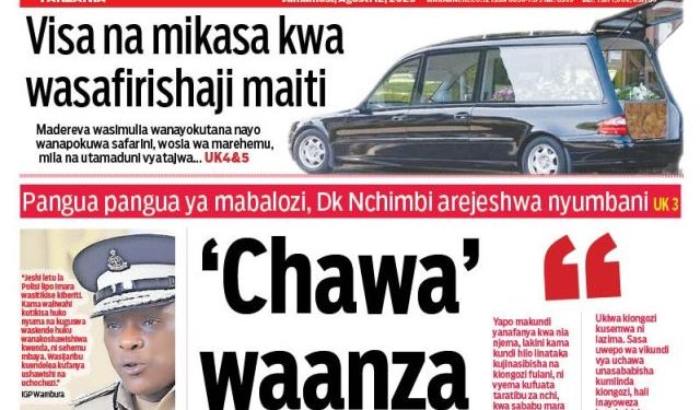 PATA TAARIFA KABAMBE KATIKA MAGAZETI YA LEO AGOSTI 12, 2023