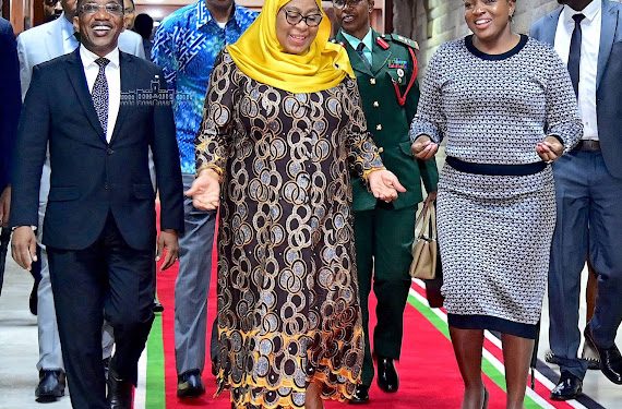 DK. SAMIA SULUHU HASSAN AWASILI KENYA KWA AJILI YA KUSHIRIKI MKUTANO WA WAKUU WA NCHI ZA AFRIKA