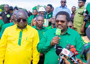 DK. NCHIMBI AHIMIZA KASI IONGEZWE UJENZI WA KIWANJA CHA NDEGE RUKWA